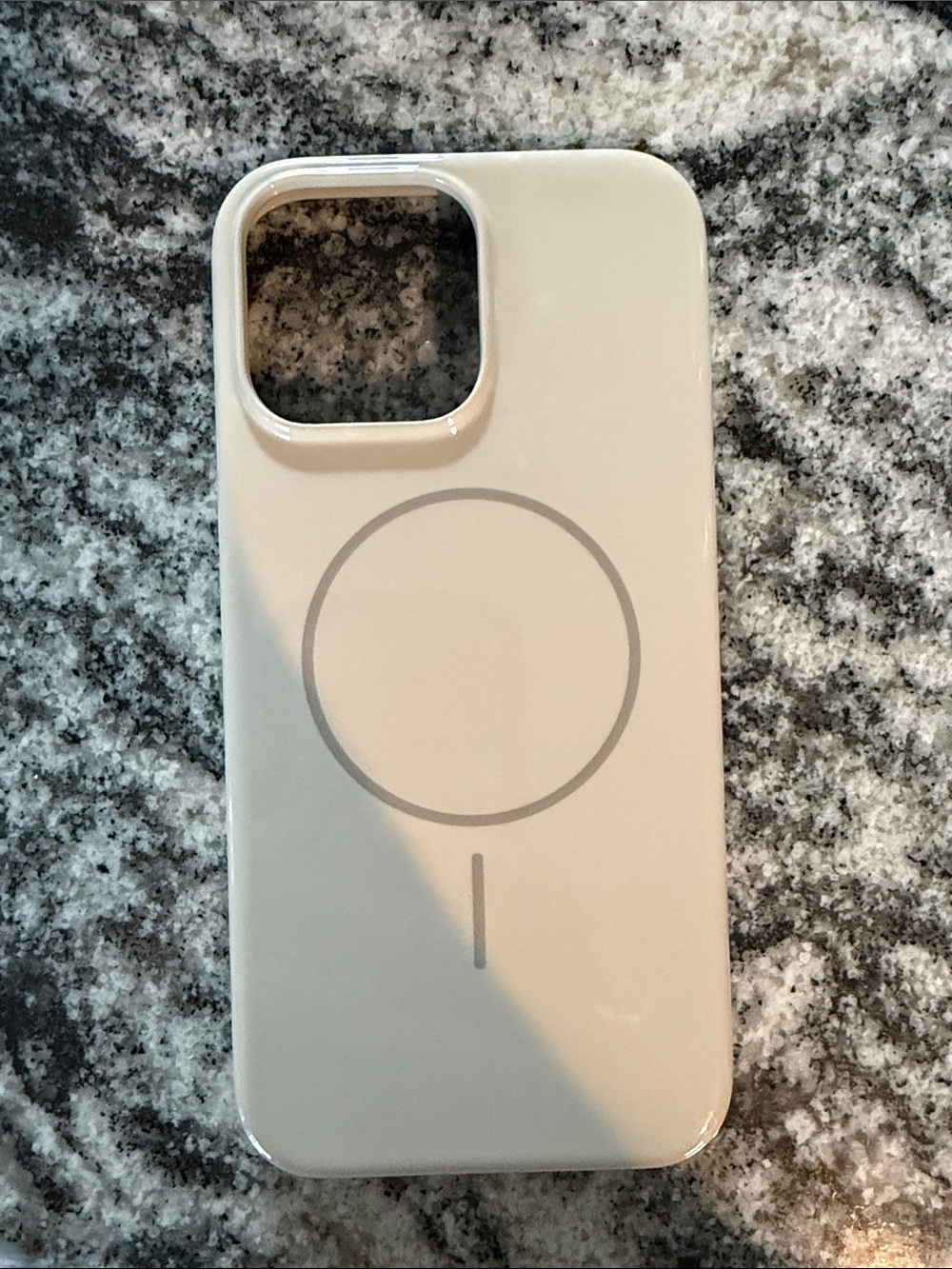 Beige magsafe beats phone case 16 pro max